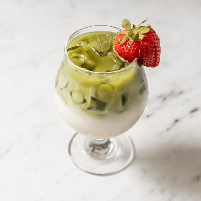 Iced Strawberry Matcha.